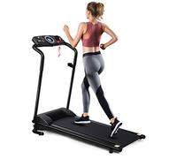 COSTWAY Tapis roulant elettrico con 2 modalità di allenamento e 12 programmi, 1-10 km/h, display LCD, pieghevole e arrotolabile, portata fino a 100 kg, con chiave di sicurezza, dispositivo fitness per