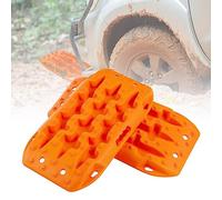 COSTWAY Tappetino di Trazione 2 Pezzi, Carico 10T, Piastre di Trazione per SUV Camper Auto Camion, Tavola di Recupero per Piste Offroad, per Sabbia, Neve, Fango (Arancione, 58 x 31 x 6 cm)