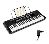 COSTWAY Tastiera Pianoforte a 54 Tasti per Principianti, Pianoforte Digitale con 200 Ritmi e 200 Suoni, 60 Demo, Leggio, Strumento Musicale Educativo per Bambini, Adolescenti e Adulti, Nero