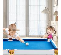 Costway Tavolo da biliardo pieghevole da 122 cm con set di accessori bambini e adulti, Tavolo da gioco portatile con 2 stecche Blu