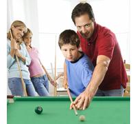 Costway Tavolo da biliardo pieghevole da 122 cm con set di accessori bambini e adulti, Tavolo da gioco portatile con 2 stecche Verde