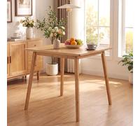 COSTWAY Tavolo da Pranzo in Bambù Ecologico per 4 Persone, Tavolo da Cucina Quadrato, Scrivania Stile Moderno, Tavolino per Spazi Piccoli, Sala da Pranzo, Soggiorno e Appartamento, 70 x 70 x 74,5 cm
