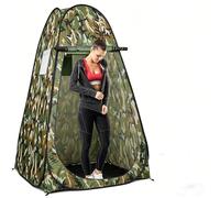 COSTWAY Tenda da Doccia Pop-Up, Tenda ad Apertura Istantanea Impermeabile con Ingresso a Cerniera, Finestra e Tasca Portaoggetti, per WC, Doccia, Spiaggia e Pesca, 120 x 120 x 190 cm (Camo)