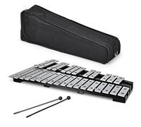 COSTWAY Xilofono 30 Note, Metallofono per Bambini, Glockenspiel Pieghevole con 2 Bacchete e Borsa, Strumento a Percussione a Mano per Bambini e Adulti