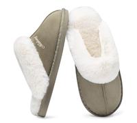 Coswind Pantofole Donna Uomo Invernali Peluche Ciabatte da Casa with Memory Foam Pelose Calde Comode Fluffy Antiscivolo Autunno Interno Esterno Forest Night 280