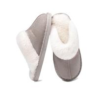 Coswind Pantofole Donna Uomo Invernali Peluche Ciabatte da Casa with Memory Foam Pelose Calde Comode Fluffy Antiscivolo Autunno Interno Esterno Santorini 270