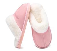Coswind Pantofole Donna Uomo Invernali Peluche Ciabatte da Casa with Memory Foam Pelose Calde Comode Fluffy Antiscivolo Autunno Interno Esterno Rosa 290