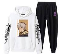 COSXHF To Your Eternity Set da Donna E da Uomo Primavera Autunno Felpa con Cappuccio E Pantaloni con Cerniera 2 Pezzi Tuta Casual da Corsa Jogging Abbigliamento Sportivo Tuta-5-COLOR-7||S