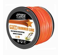 COSY GARDEN TOOLS CGT Fil de débroussailleuse orange pentagone de qualité commerciale, nylon de qualité supérieure, universel, 2,0mm de diamètre x 1,4 kg, 300 m