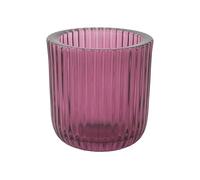 Cosy Home - Set di 6 candelabri in cristallo Ribs, viola, 7,5 x 7,5 x 8 cm