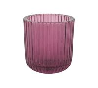 Cosy Home - Set di 6 candelabri in cristallo Ribs, viola, 9 x 9 x 9 cm