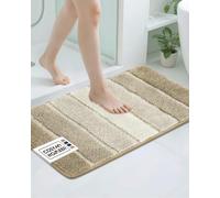 COSY HOMEER Tappetino da bagno, 50 x 80 cm, antiscivolo, lavabile, lavabile in lavatrice, per doccia, bagno e bagno, beige