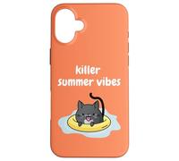 Cosy Mystery Cosy Crime Cat Sleuth Killer Summer Vibes Custodia per iPhone 16 Plus