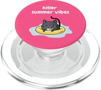 Cosy Mystery Cosy Crime Cat Sleuth Killer Summer Vibes PopSockets PopGrip per MagSafe