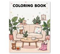 cosy room coloring book for kids & adults: Big & Easy Cozy Room Designs