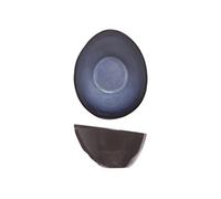 Cosy & Trendy Ciotola ovale in Gres Saphire, blu-10 X7,5 XH 6 Cm-Confezione da 6