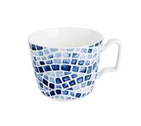 Cosy & Trendy MOSAIC - Tazza da caffè in porcellana blu, 20 Cl-set da 6