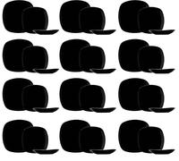 Cosy & Trendy Servizio da tavola Kithira nero, 36 pezzi, 12 persone