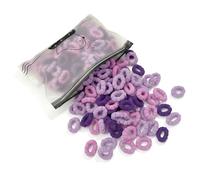 Cosyhav Confezione da 100 elastici per capelli viola, morbidi elastici per capelli, per neonati, bambine e ragazze, in tonalità viola miste