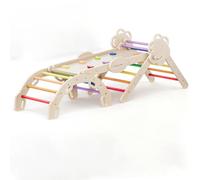 COSYLAND Arrampicata per Bambini 8 in 1, Triangolo Pikler, Colori Mix