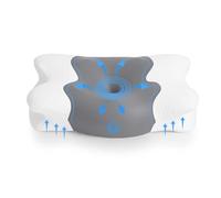 COSYLAND Cuscino cervicale ergonomico 2 in 1 in memory foam, cuscino cervicale ortopedico per dormire, schiena, fianchi e pancia, 60 x 40 x 11/14 cm