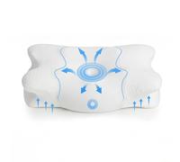 COSYLAND Cuscino cervicale ergonomico 2 in 1 in memory foam, cuscino cervicale ortopedico per dormire, schiena, fianchi e pancia, 60 x 40 x 11/14 cm