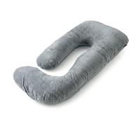 COSYLAND Cuscino Gravidanza per Dormire 2-in-1, Cuscino Allattamento e Gravidanza Salva-spazio, Supporto Ergonomico Schiena e Pancia, Federa Sfoderabile e Lavabile(Nero)