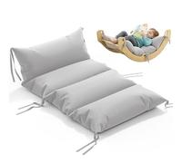 COSYLAND Cuscino per Arco Montessori - Morbido Cuscino da Pavimento Antiscivolo per Lettura, Sonno e Gioco, ideale anche come Cuscino per Dondolo Montessori Compatibile con Pikler Arch (Grigio chiaro)