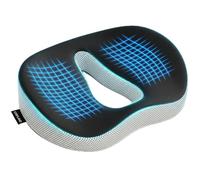 COSYLAND Cuscino Sedia Ufficio in Memory Foam - Cuscino per Sedia da Ufficio Antiscivolo, Cuscino di Supporto per Coccige e Schiena, Fodera Lavabile, per Ufficio, Auto, Sedia da Gaming (Nero)