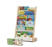 COSYLAND Libreria Montessori per Bambini M - Libreria Bambini a 6 Ripiani in Legno di Pino, Stabile e Salvaspazio, con Ampia Capacità di Archiviazione (Naturale)