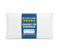 COSYLAND Set 2 Cuscini Letto, 40 x 70 cm, Bianco