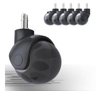 COSYLAND Set 5 Ruote Sedia Ufficio, Attacco 11 mm, Antigraffio
