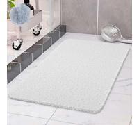 COSYLAND Tappeti bagno 40 x 80 cm - Tappetino Bagno - Tappeto Bagno Antiscivolo - Tappeto Bagno Assorbente - bianco