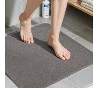 COSYLAND Tappeto Doccia Antiscivolo 60x60cm - Tappetino Doccia Antiscivolo in PVC Morbido, Senza Ventose, con Drenaggio Rapido, Comfort per Piedi, per Bagno, Anziani e Bambini, Grigio