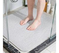 COSYLAND Tappeto Doccia Antiscivolo 80x80cm - Tappetino Doccia Antiscivolo in PVC Morbido, Senza Ventose, con Drenaggio Rapido, Comfort per Piedi, per Bagno, Anziani e Bambini, Bianco