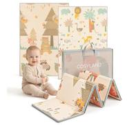COSYLAND Tappeto Gioco Bambini Pieghevole Neonato - Tappeto Gioco Neonato Impermeabile Morbido 150 x 180 x 1cm,Tappetino per Attività, Schiuma Sicura, Reversibile, Regalo Bambino (Animali)