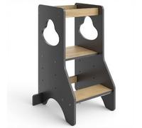 COSYLAND Torre Educativa Bambini, 80 x 50 x 37 cm, Nero E Naturale Classico