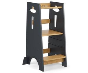 COSYLAND Torre Educativa Bambini, 80x45x40 cm, Grigio Classico e Naturale