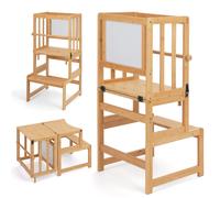 COSYLAND Torre Montessoriana Bambini 3 in 1 con Lavagna Bianca - torretta montes