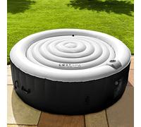 CosySpa Telo Gonfiabile per Vasche Idromassaggio -Copertura gonfiabile a Risparmio Energetico | Protegge La Tua Vasca Idromassaggio da Detriti e Sportcizia | 1,25m Diametro (Grigio) - 4 Persone