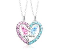Cosysparks Collane BFF per 2,Collane Magnetiche di Amicizia per 2 Ragazze Sorella Collana di Corrispondenza Cuore Butterfly Pendant BFF Collana per Ragazze Laurea Compleanno Regali di Natale