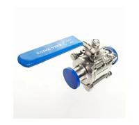 COSZWQDP Raccordo a sfera 3 pezzi per tubo da 19/25/32 mm di diametro esterno x 1,5 pollici, triplo morsetto di serraggio, passaggio completo, acciaio inossidabile SUS304(Sus304,25mm)