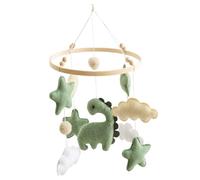 Cot Mobile - Baby Mobile | Crib Bell | Nursery Safe Green Dinosaur Tema Cribs Mobile | I bambini si calmano insolati | Bell-mobile traspirante Bell-Mobile | Pongono di capezzale per il compleanno