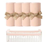 Cot Rail Protector | 2 Pieces Breathable Cotton Gauze Adjustable Straps