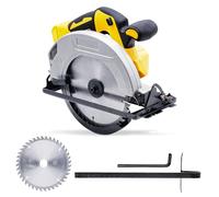 Cotchen Sega circolare senza fili, compatibile con Dewalt 20 V, 2 lame (180 mm, 40T), profondità di taglio 57 mm (90°)-41 mm (45°), legno