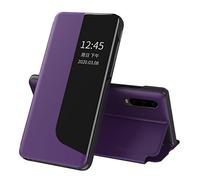 COTDINFOR Compatibilit¨¤ con Huawei P30 Lite Custodia a libro con display Clear Smart View Cellulare Protezione Sottile Copertura Flip Cover Hardcase per Huawei P30 Lite Purple CC.