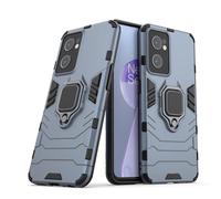 COTDINFOR Compatible with OnePlus Nord CE2 5G Custodia Silicone TPU + Hard PC Shell Metal Ring Stand Holder Magnetic Car Mount Thin Duty Armor Antiurto Cover per OnePlus Nord CE2 5G Blue- KK.