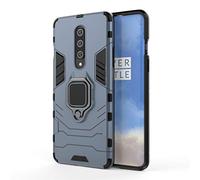 COTDINFORCA Case for OnePlus 8 Custodia, Silicone TPU + Hard PC Shell Metal Ring Stand Holder Magnetic Car Mount Thin Duty Armor Shockproof Cover per OnePlus 8/1+8 Blue- KK.