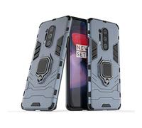 COTDINFORCA Case for OnePlus 8 PRO Custodia, Silicone TPU + Hard PC Shell Metal Ring Stand Holder Magnetic Car Mount Thin Duty Armor Shockproof Cover per OnePlus 8 PRO / 1+8 PRO Blue- KK.
