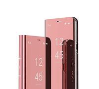 COTDINFORCA Trucco Specchio per Samsung Galaxy A51 5G(2020) Custodia Sottile Clear View Mirror Case Flip Cavalletto Pieghevole Paraurti Bumper Cover per Samsung Galaxy A51 5G Mirror Rose Gold MX.